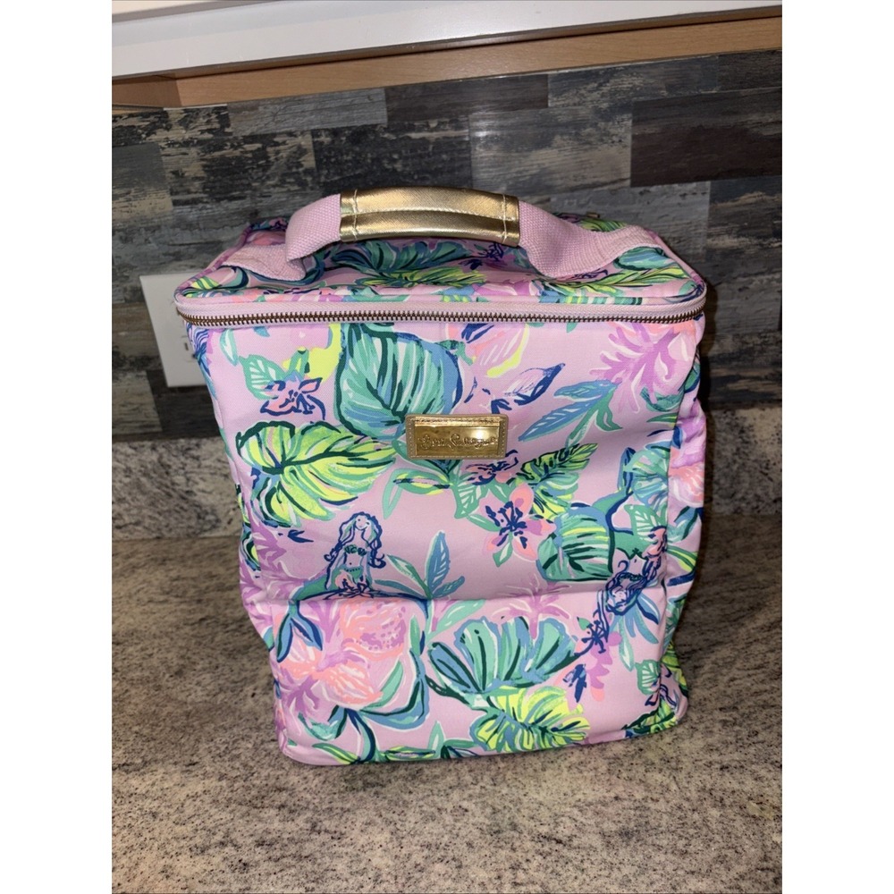 Lilly Pulitzer Mermaid In The Shade Insulated Wine Carrier Soft Cooler